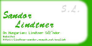 sandor lindtner business card